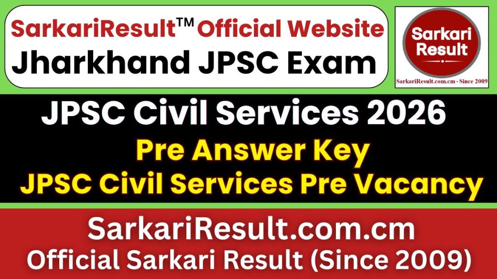 JPSC Civil Services Pre Answer Key 2026