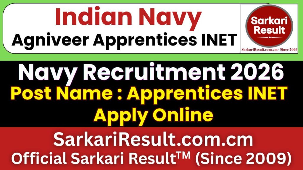 Indian Navy Agniveer Apprentices INET Recruitment 2026
