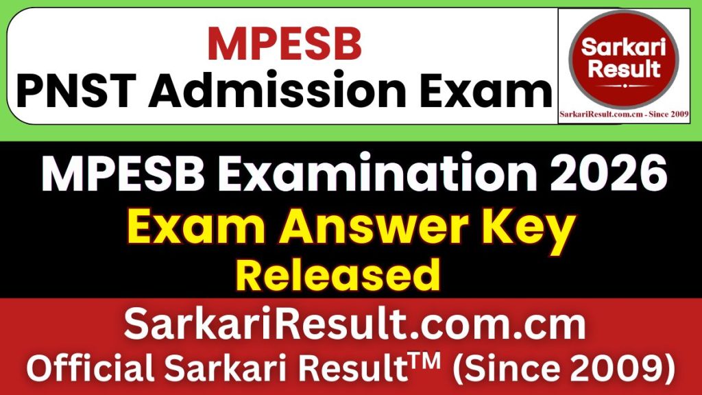 MPESB PNST Answer Key 2026