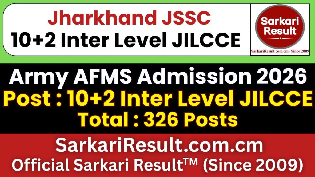 JSSC 10+2 Inter Level JILCCE Recruitment 2026