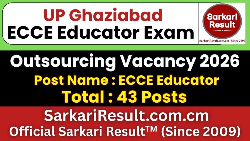 UP Ghaziabad ECCE Educator Recruitment 2026