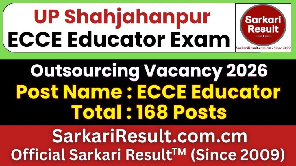 UP Shahjahanpur ECCE Educator Recruitment 2026
