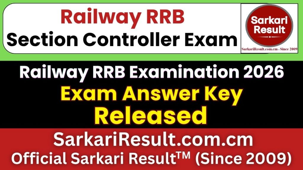 RRB Section Controller Answer Key 2026