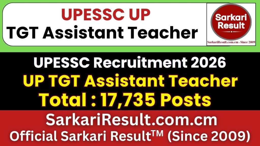 UPESSC UP TGT Recruitment 2026